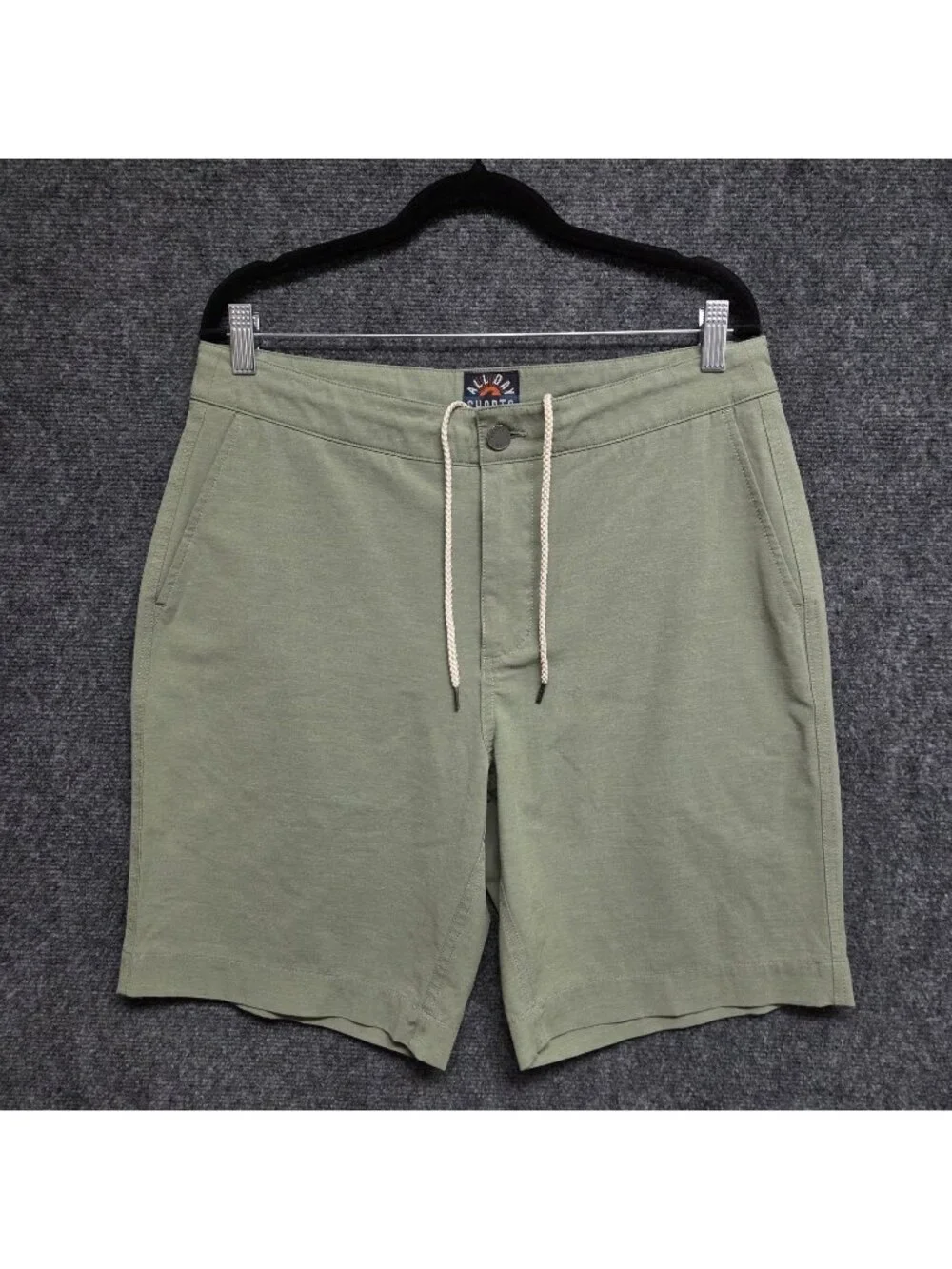 Faherty Shorts Mens 33 Green All Day Hybrid Drawstring 9